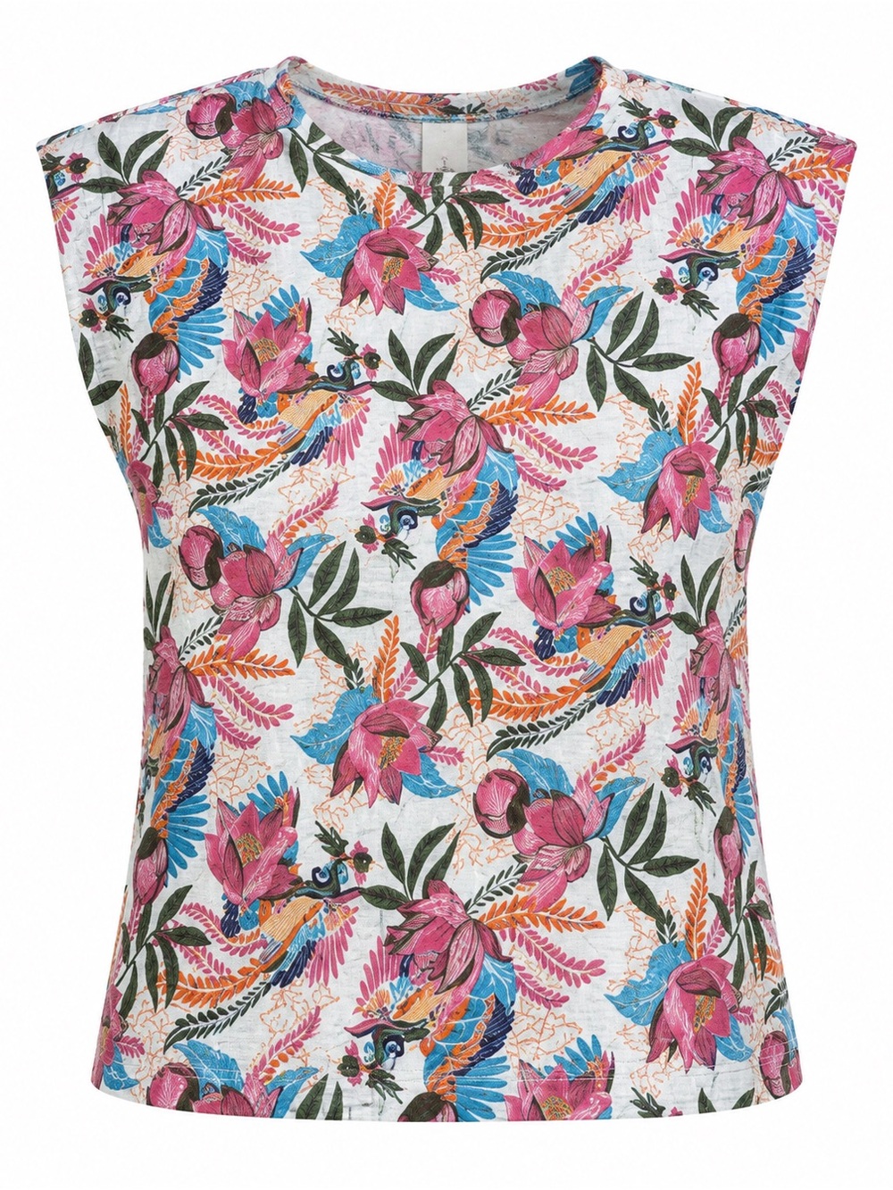 Sherpa Adventure Gear size Large Floral / Bird Print Modal / Cotton Tee Shirt